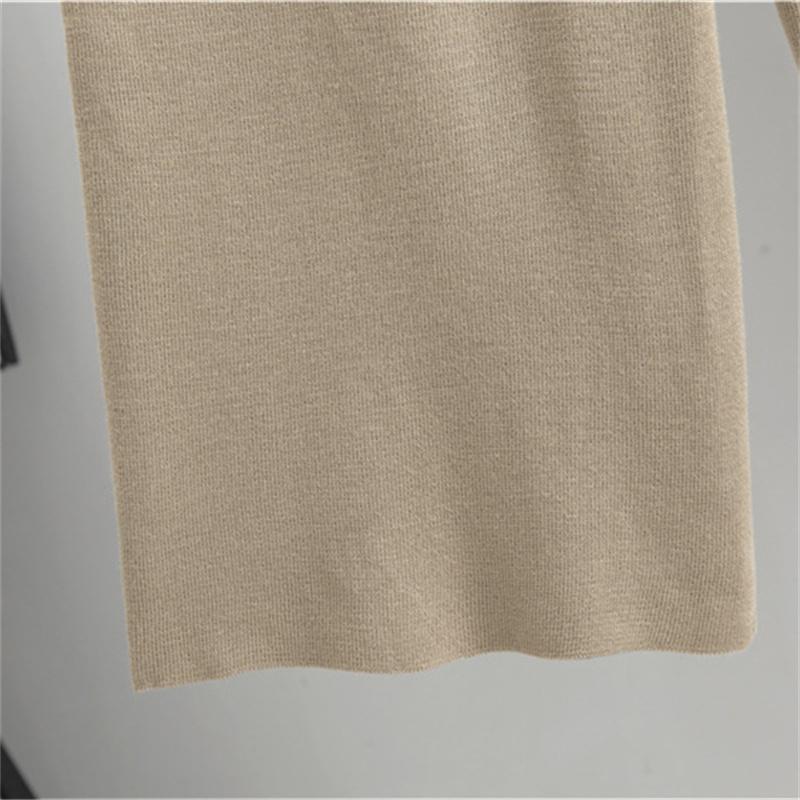 Women's Knitted Wide Leg Pants Sweater Suit Autumn And Winter Loose And Fashionable Two Piece Set