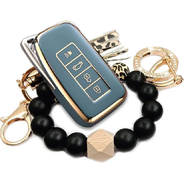 Для Lexus Key Fob Cover, держатель для браслета ключей подходит для RX350h ES LS RS GX 460 LX LC 500/500h Smart Key Car Accessories