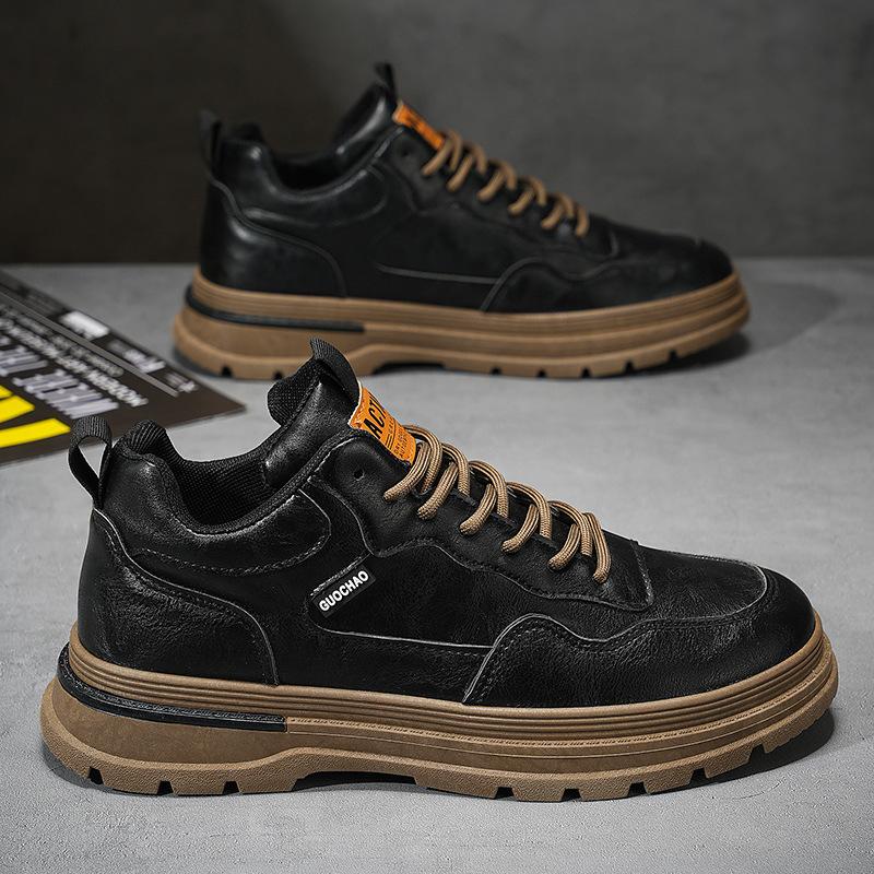 Martin Boots Autumn Men's Shoes New Breathable Waterproof Work Shoes Trendy Versatile Tooling Shoes Casual Leather Shoes Board Shoes Men