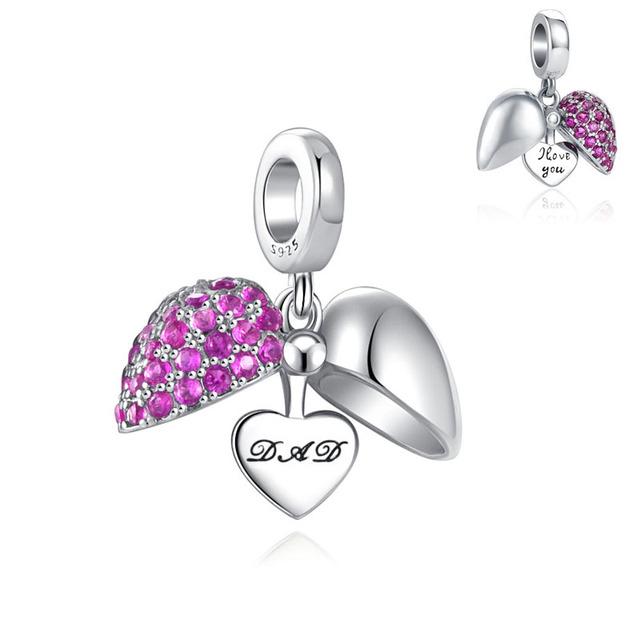 Новый европейский кулон с открытым сердцем, сестра, Diy из бисера, подходит, оригинальный модный браслет из стерлингового серебра 925 пробы для женщин, изготовление ювелирных изделий
