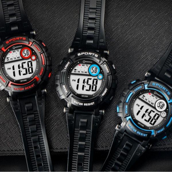 Спортивные часы Jaejae Factory, водонепроницаемые, студенческие электронные наручные часы M38
