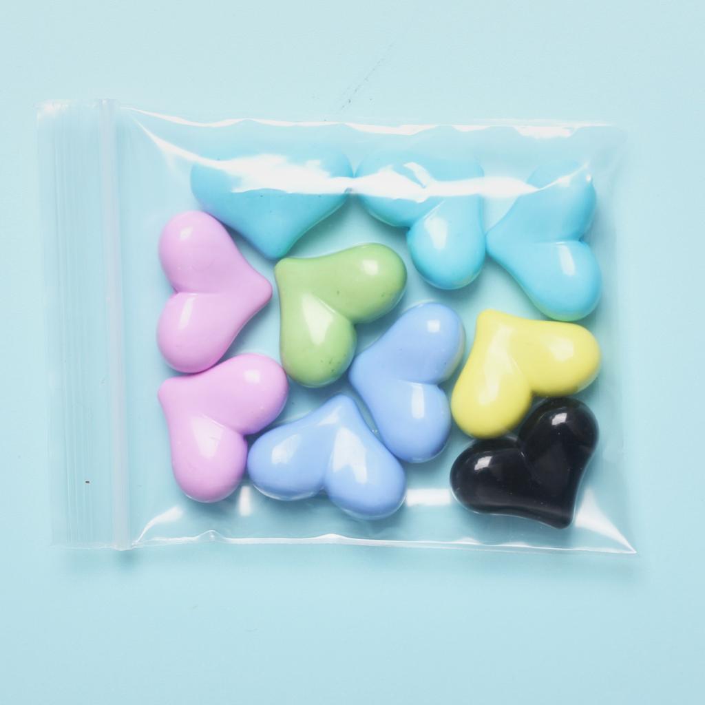 Бусины-разделители ручной работы, красочные фурнитура для изготовления ювелирных изделий, свободные 17 мм * 22 мм, DIY браслет в форме сердца, ожерелье, акрил ярких цветов, большие 10 шт.