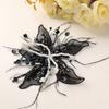 Feather Pearl 3D Organza Flower Patch Twisted Wire Lace Studded Patch Multi-layer Crystal Flower Applique Decorative