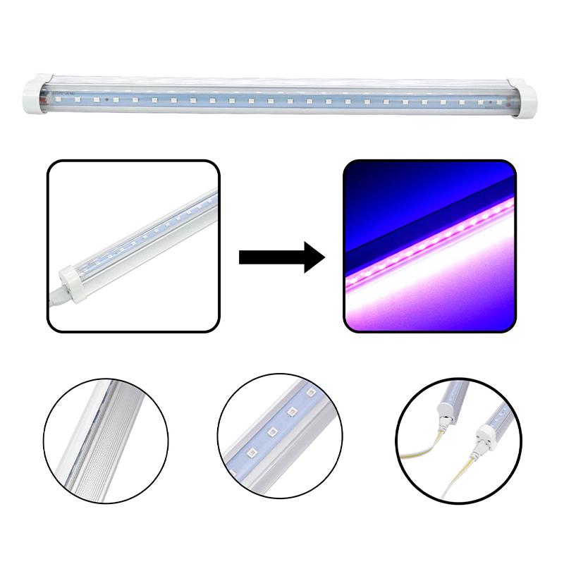 Портативные светодиодные УФ-светильники черного цвета, DJ-оборудование, 11,8-дюймовая черная УФ-светильник с 24 светодиодными полосами для вечеринок, клубов, сцен, черного света, для домашнего декора на Хэллоуин