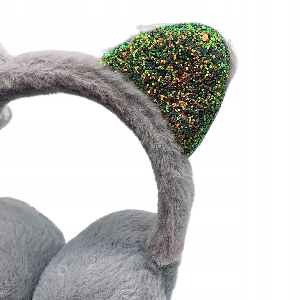 Winter Earmuffs Women's Children's Cat Kitten Shiny Warm Plush