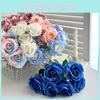 Artificial Silk Rose Bouquet For Wedding Decor Home Decoration Valentines Day Gift