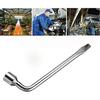 Car Spare Tire Wrench, 19Mm L-Type Hexagon Slotted End Socket Repair Tool Car Spare Tire Lug Wrench For Jack