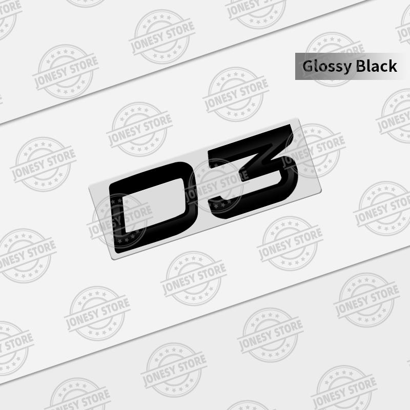 Auto Metal D8 D7 D6 D5 D4 D3 D2 Logo 3D Badge Lettering Decals Trunk Sticker For Volvo XC60 XC40 XC90 S40 S60 V40 V50 C70 T6 AWD