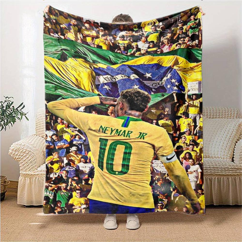 Soccer Player Victory printed flannel breathable and warm blanket, a stylish home gift, suitable for home, office and bedspread use. 15a145