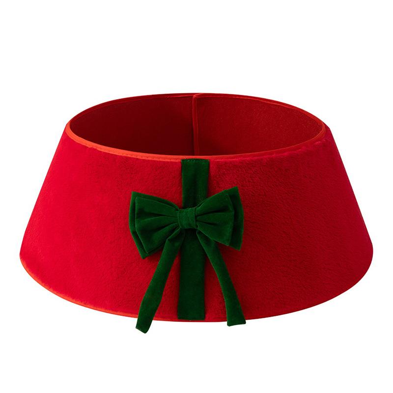 1PC Red Green White For Artificial Trees Tree Stand Base Holiday Plush Cloth Home Decor Bow Christmas Tree Collar Festival