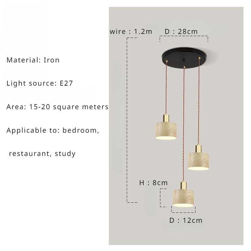 Современная простота Подвесные светильники с рисунком под дерево для гостиной, спальни, ресторана, комнаты, освещение, люстра, светодиодный источник света