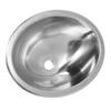 446x346x150mm RV 304 Stainless Steel Sink Oval Round Kitchen Hand Wash Bath Sink with 40mm Sewer Outlet for Boat