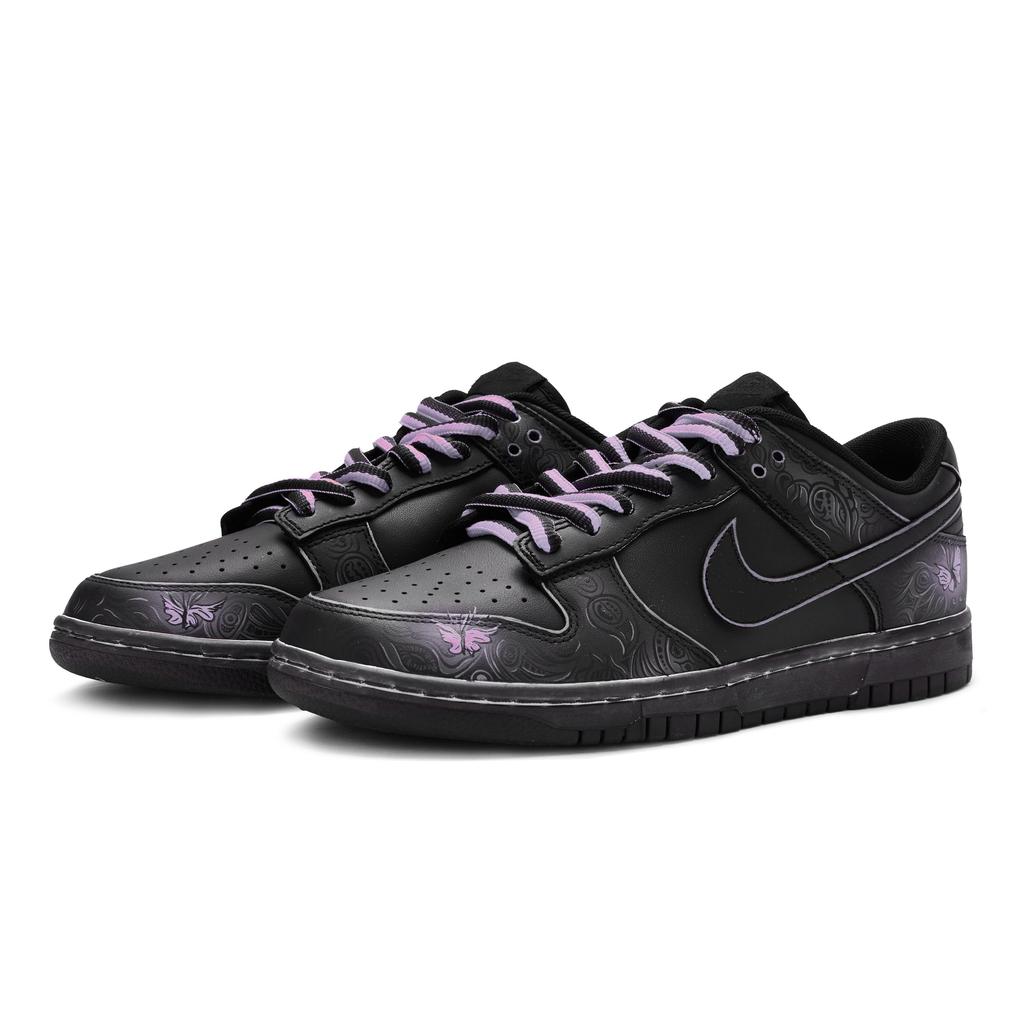 Nike Dunk 811 Manufacturing, Night Butterfly Slip Resistant Low top Skateboard Shoes Men's Black Pink DD1391-100(Team80-)