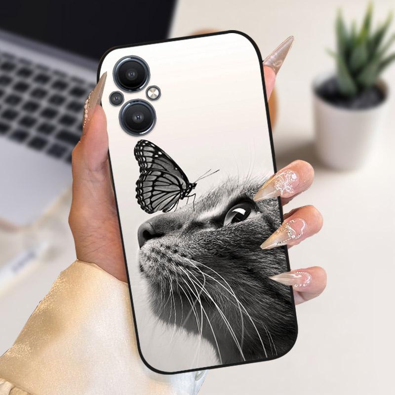 For Oppo Reno 7 8 Lite Reno7 Z 5G Case F21 Pro 5G CPH2341 Stylish Painted Cover Soft Silicone TPU Phone Cases For Oppo A96 5G
