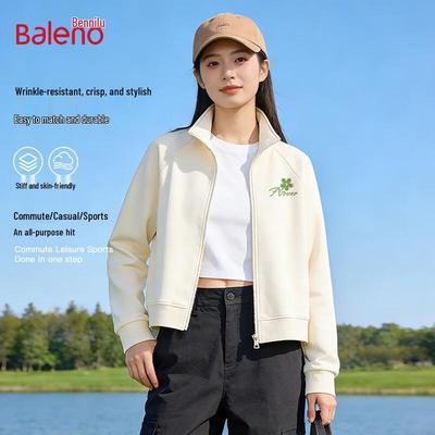 Женская короткая толстовка Baleno с воротником-стойкой на молнии и цветочным принтом BNL
