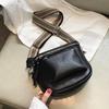 Fashion Saddle Shoulder Bag Women PU Leather Crossbody Bag Wide Shoulder Belt Messenger Hanbag Designer Shopping Pouch