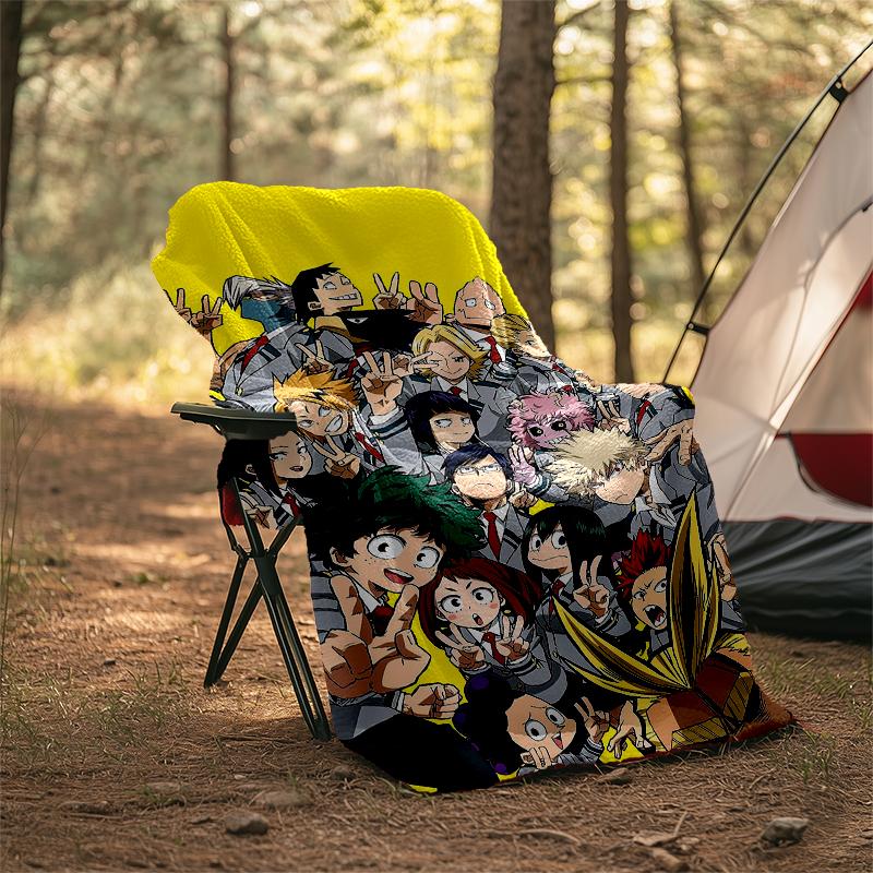 My Hero Academia Theme Printed Blanket - Perfect for Couch, Bed, Travel & Outdoor Use | Machine Washable, Cozy & Durable.