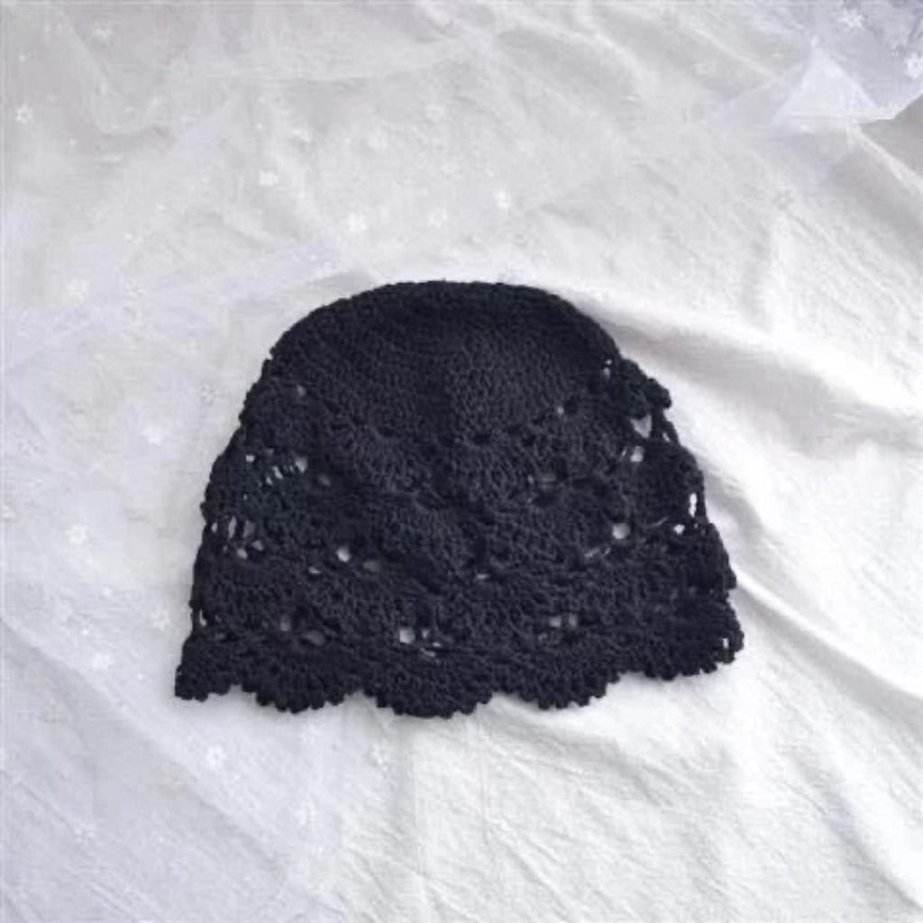 Женская шапка-бини свободного кроя без полей, вязаная ажурная шапка, шапочка, женская шапка, тонкой вязки, шерстяная шапка, вязаная шапка, шапка-пирожок