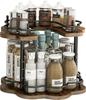 Canbeat Spice Kitchen Storage Круглый 4 Регулируемая высота Вращающийся Настольный Кухня Большой Легкий Бутылка для специй Кухонный Коричневый Стеллаж, Стеллаж, Двухуровневый,