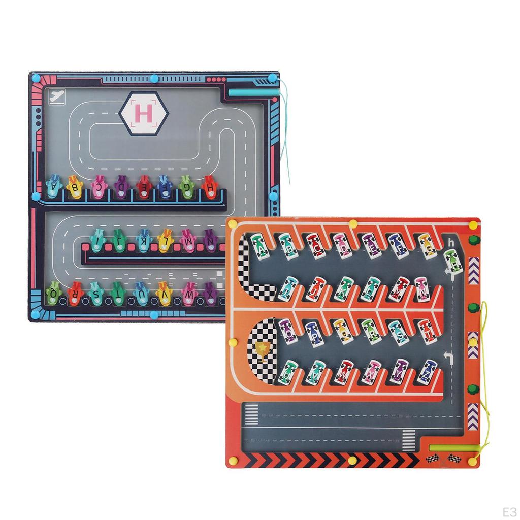 Magnetic Alphabet Maze Letter Puzzle Montessori for Girls Boys Birthday Gift Plane