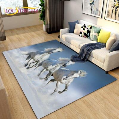 3D коврик с изображением животного Pentium Horse, коврик для гостиной, украшение детской комнаты, детский нескользящий напольный коврик для ползания