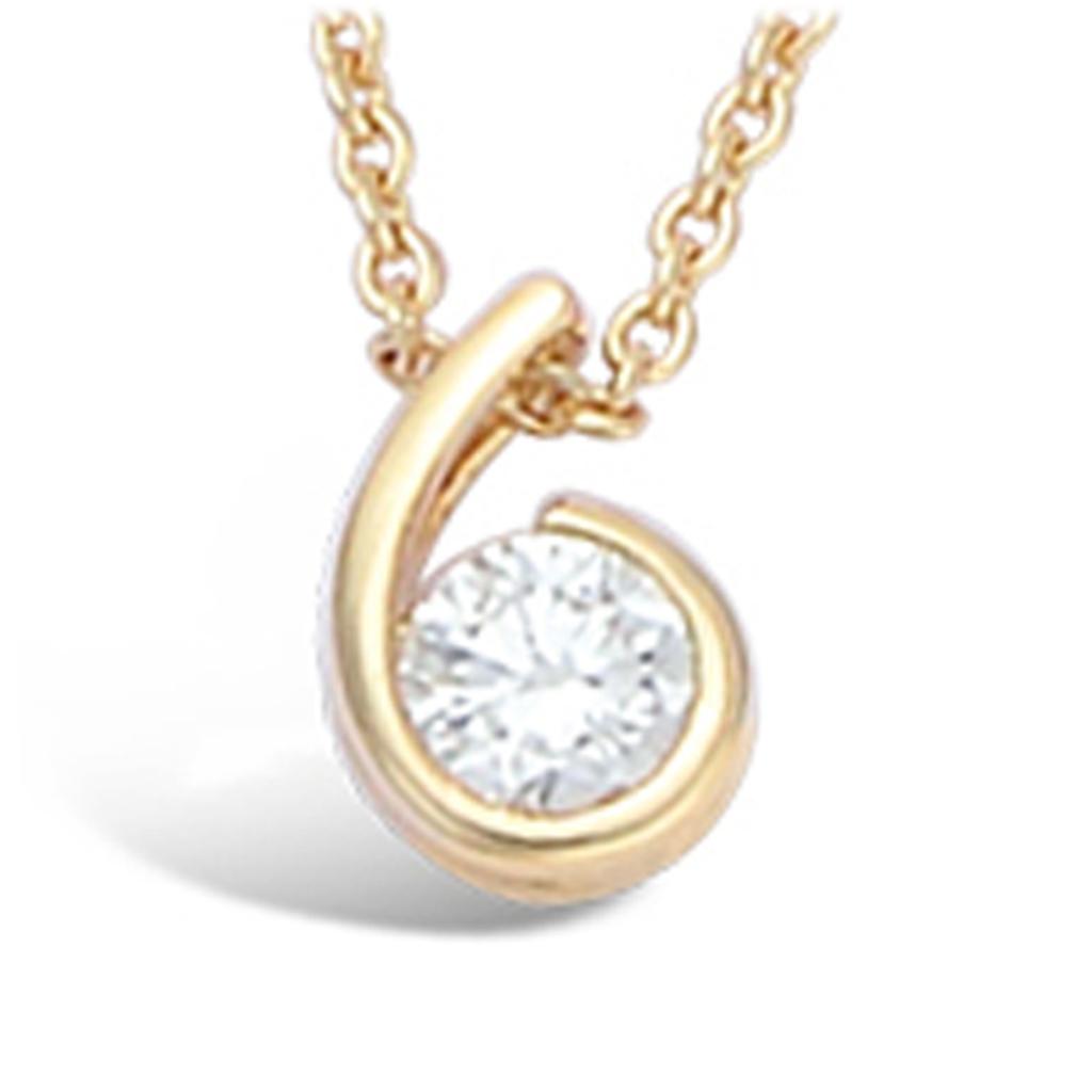 Les Trésors De Lily [L2006] - Gold-Plated 'Câlin' White Gold Necklace - 9x6 Mm