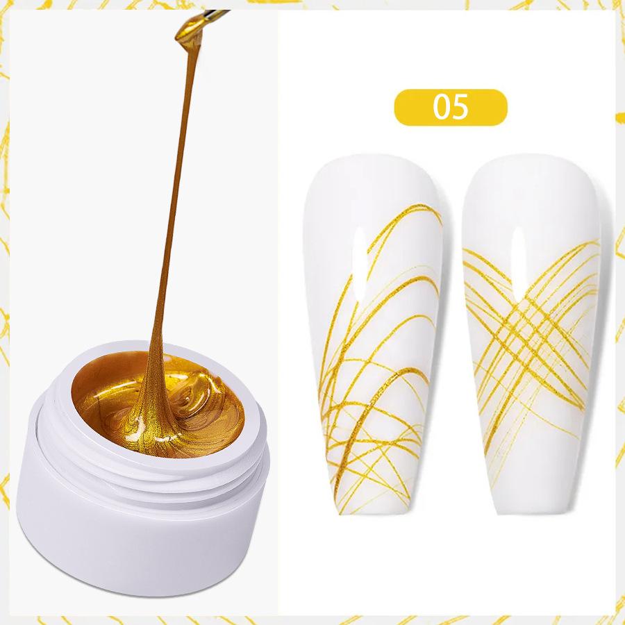 5 мл рисунок УФ гель для ногтей эластичная подводка DIY веб-лак паутина гель-паук цветочные типсы для ногтей