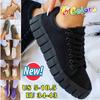 Fashion Women Casual Shoes Student Round Toe Lace-Up Suede Platform Canvas Sepia Style Low Cut Lightweight Tennis Shoes Sneakers Ladies Sneakers