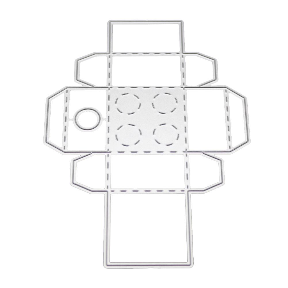 Подарочная коробка рамка металл серебристый трафарет тиснение резка штампы для скрапбукинга бумага альбом карты изготовление