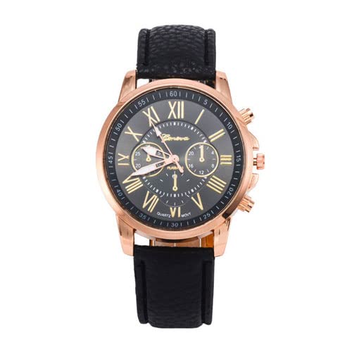 Наручные часы для женщин и аналоговые кожаные легко доступные для мужчин, часы, ремешки, черные, повседневные, милые, читать, популярные, недорогие,