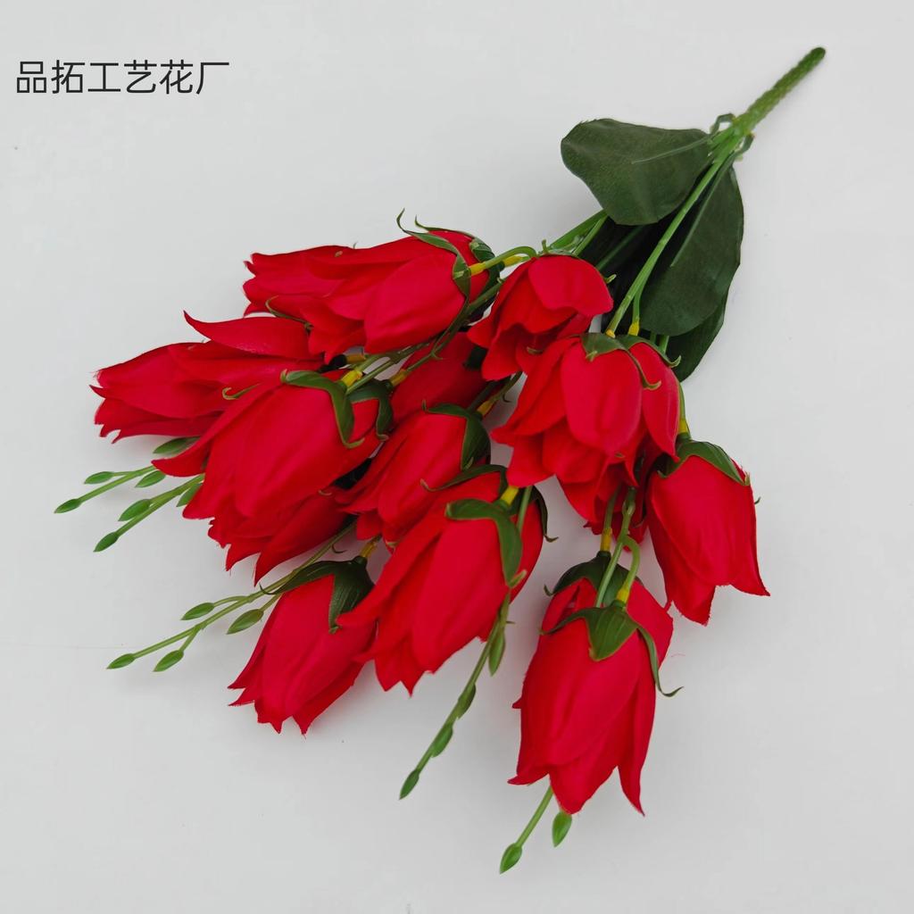 5 Веток 20 Головок Искусственные Тюльпаны из ПУ Не Выцветающие Искусственные Пластиковые Поддельные Растения тюльпанов Сделай сам Дом Сад Свадебное Украшение На Открытом ВоздухеT