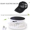 Mesh Baseball Cap Breathable Solar Charging Fan Cap Trucker Cap Fishing Hats  Unisex