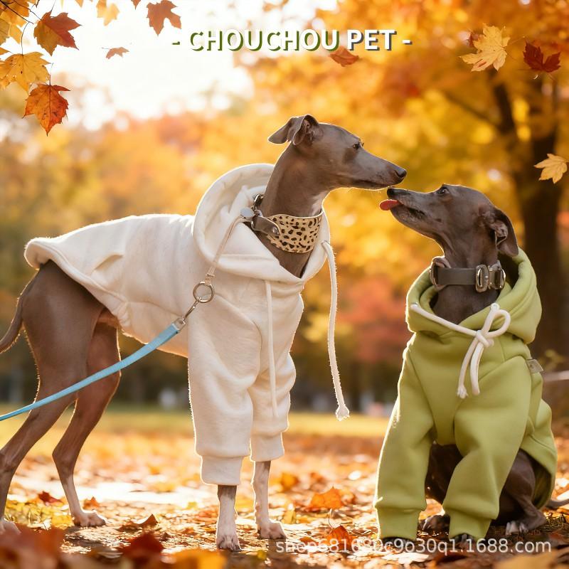 Pet Hoodie Italian Greyhound Whippet Bedlington Terrier Winter Soft Cotton Sweatshirt Unisex