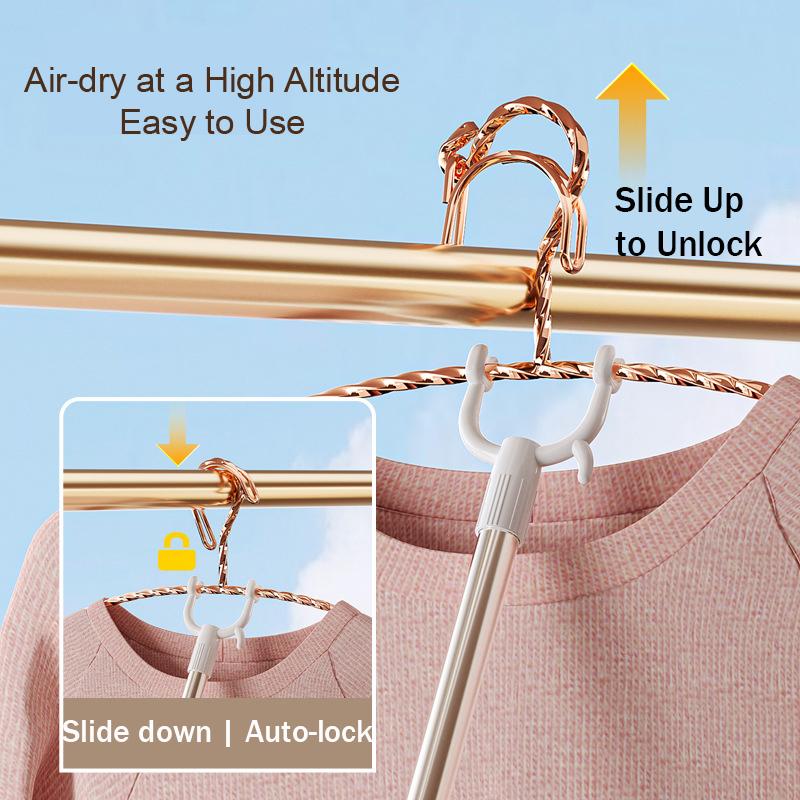 Rose Gold/Gold Twisted Metal Hangers,High-quality Traceless Hanger for Clothes Shirt,Anti-bulge Hangers for Gentle on Your Coats