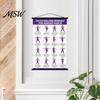 Tai Chi Practice Tool Training Hanging Scroll Poster, Sitting/Walking Movements Guide, Large Size Poster High Definition Wall Chart for Home Exercise