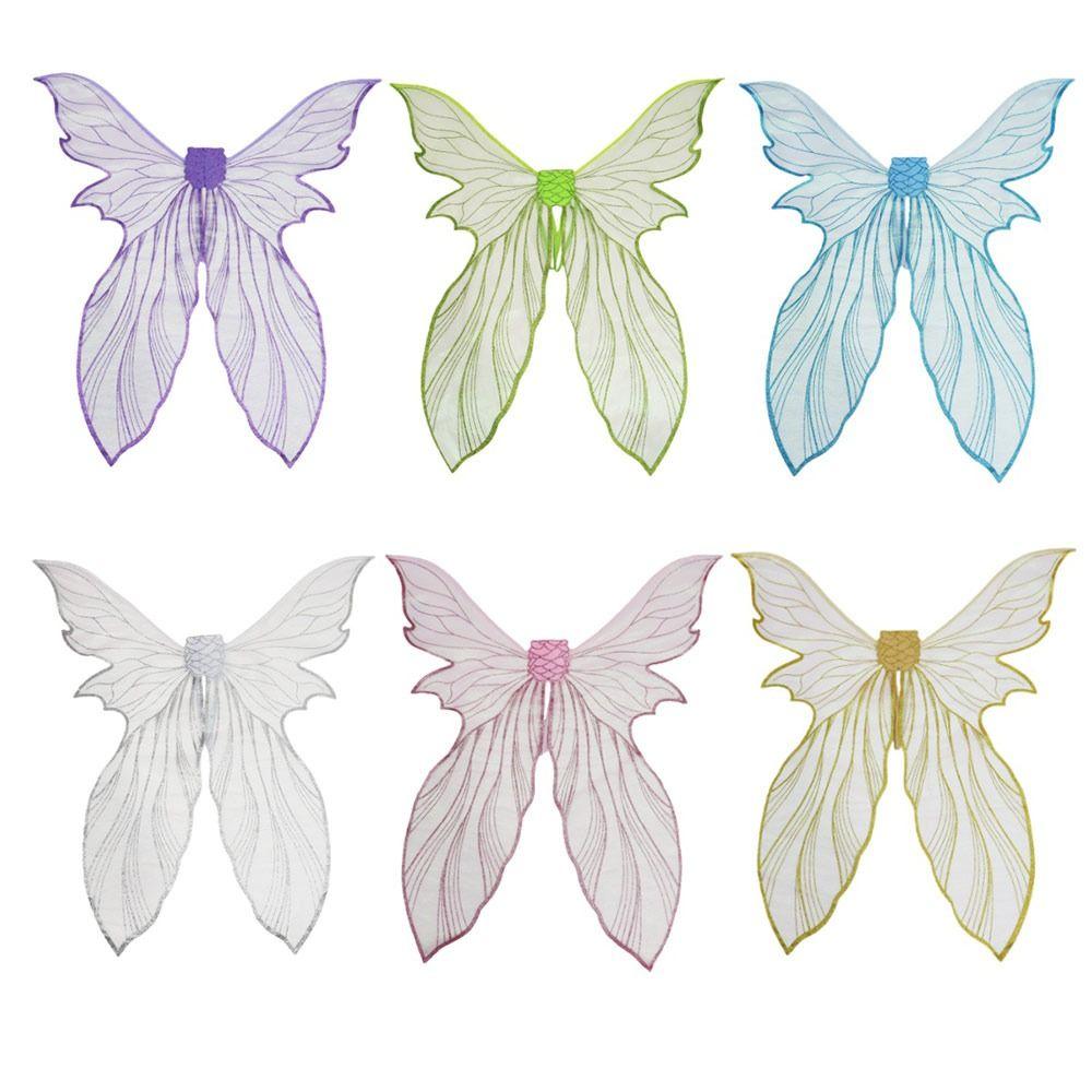 Mermaid Fairy Wings With Stickers Butterfly Costume Wings Magical Dress Up Wings for Women Girls