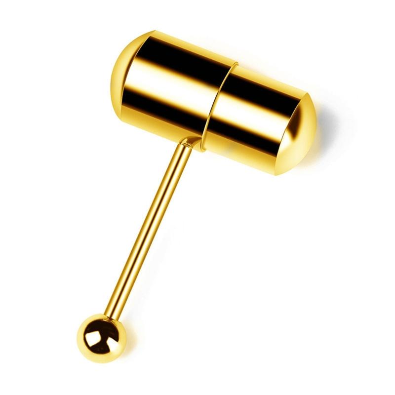 Vibrating Tongue Ring Mixed Colors Prickly Straight Barbells Body Piercing Jewelry Tongue Bar Stud for Women Men