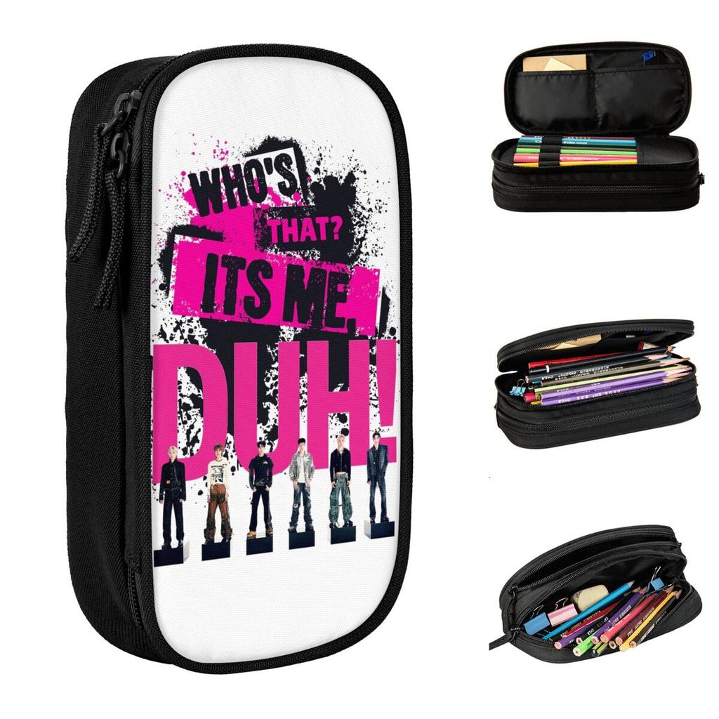 Who's That Its Me DUH P1Harmony Pencil Case Pen Pencil Bags Student Big Capacity School Supplies Zipper Pencil Box