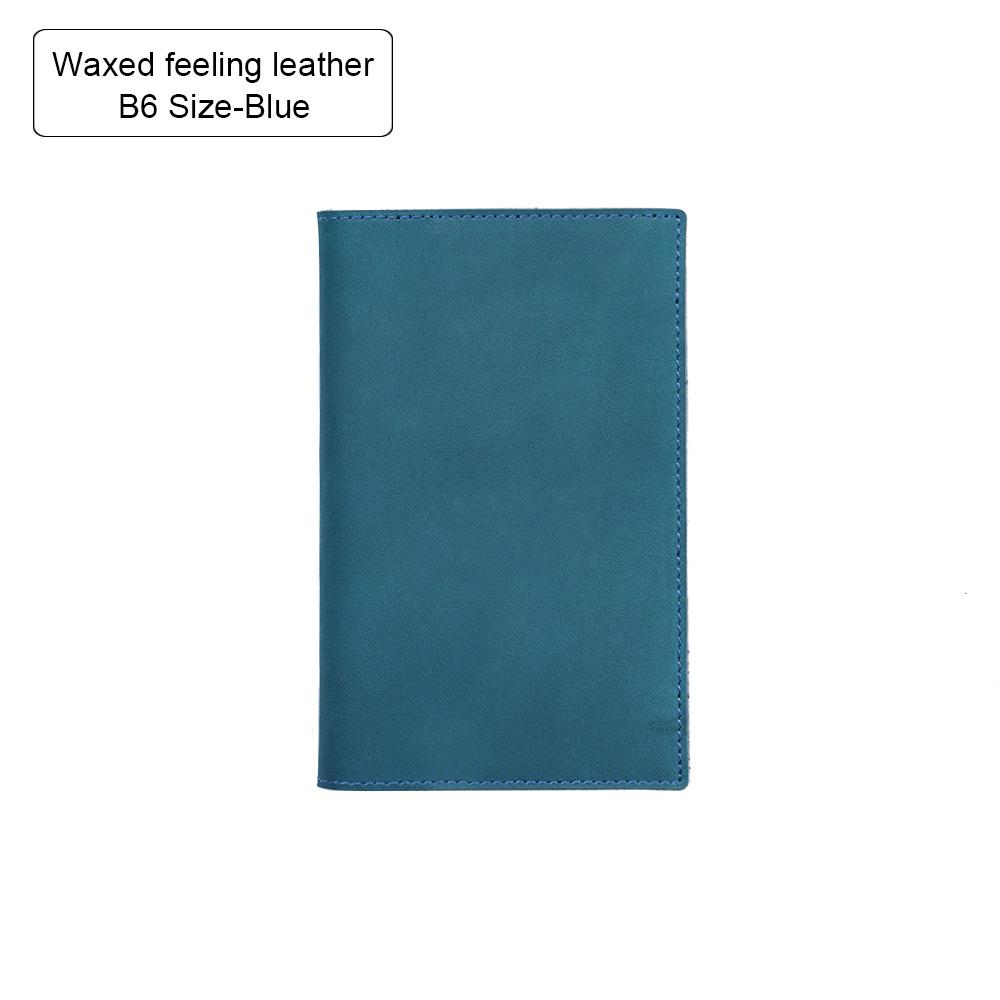 100% Genuine Leather Cover A5A6B6 Sketchbook Planner with Grid Blank Insert Retro Notebooks and Journals Diary Cover Stationery