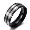 Titanium Rings for Men 8mm Matte Black Engagement Wedding Band for Male Comfort Fit Plus Size