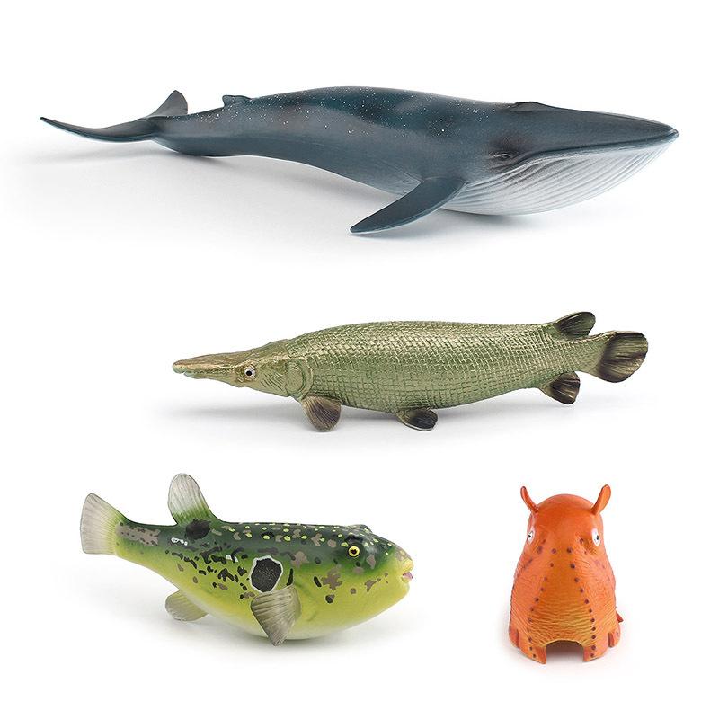 Export Simulation Marine Animal Model Submarine Creature Crocodile Gar Puffer Fish Blue Whale Flying Elephant Octopus Ornament