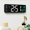 Светодиодные цифровые настенные часы с электронным пультом дистанционного управления, температурой и датой, настенные