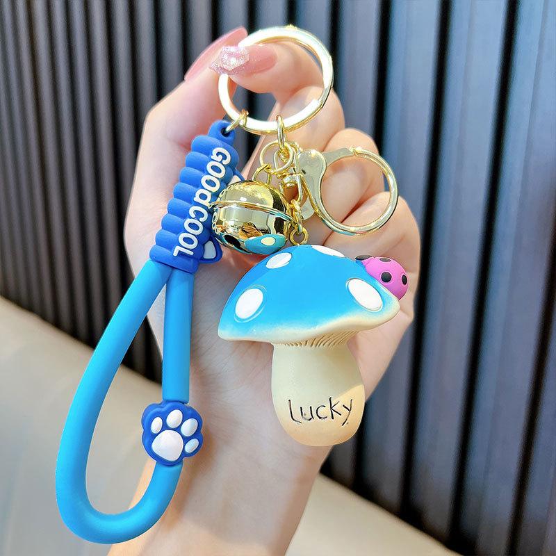 Творческий счастливый брелок в виде гриба из смолы для леди, милый автомобильный брелок для сумки, кулон, аксессуары, подарки