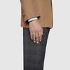 Gucci ring garden garden series wide inlaid tiger head frosted 925 silver malachite Silver 10