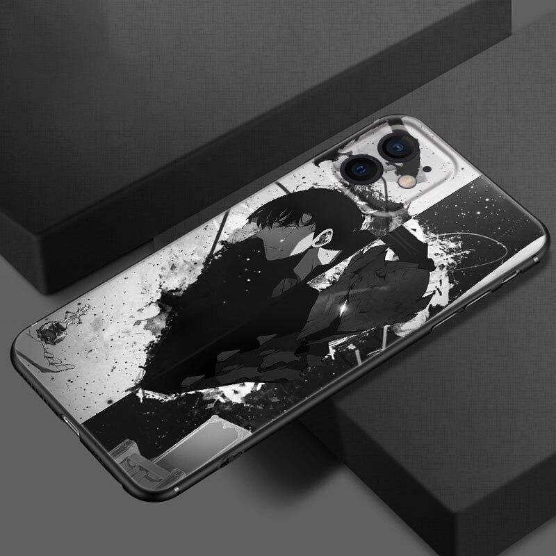 Чехол для телефона с выравниванием аниме Solo для Apple iPhone 13 12 Mini 11 Pro XS Max X XR 8 7 6S 6 Plus SE 2020 5S 5, мягкий черный чехол из ТПУ