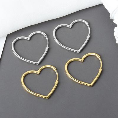 Серьги-пряжки женские корейские простые маленькие свежие женские сердечки глянцевые любовные темпераментные элегантные серьги