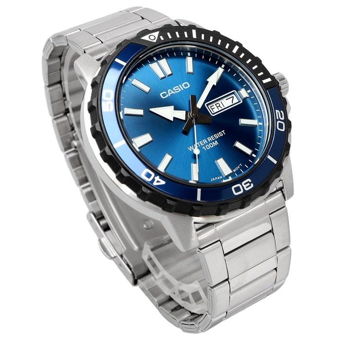 [Casio] Стандартные мужские кварцевые часы 100 м водозащита MTD-125D-2A1V Синий