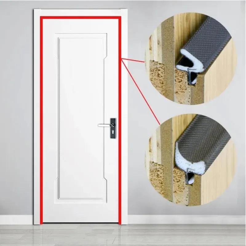 PU Foam Sound Proof Weather Draught Excluder Seal Door Window Gap Insulation V Type Strips for 8 Sizes to Choose