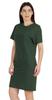 Inkmeso Женское однотонное платье-сдвиг с коротким рукавом, обычного кроя, футболка из хлопкового джерси
