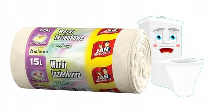Jan Niezbędny bathroom garbage bags tied with scent 15l 26 pcs